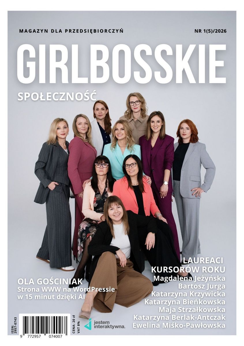 Okładka magazynu GIRLBOSSKIE z laureatkami i laureatami konkursu Kursory Roku